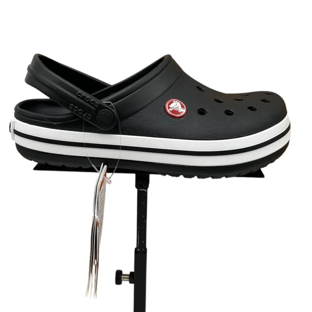 Crocs Crocband Big Boys Girls Slip-on Clog Size 3 J3 Black White Water Friendly